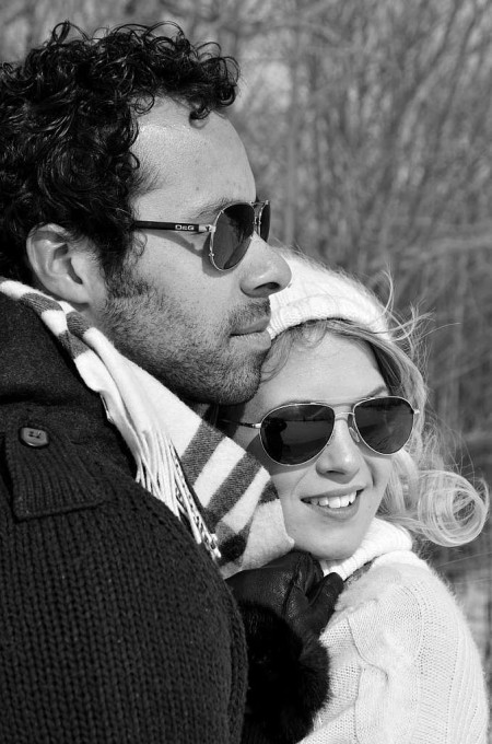 couple with sunglasses