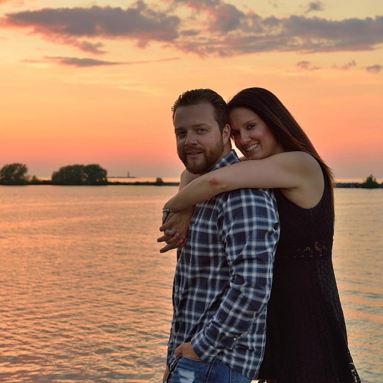 Sunset by the Shipyards: a Collingwood Engagement Session
