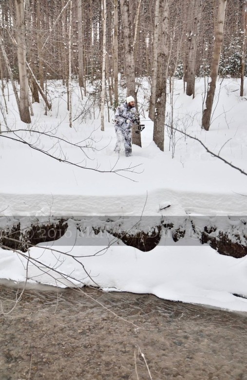compound bow hunting photos winter A029