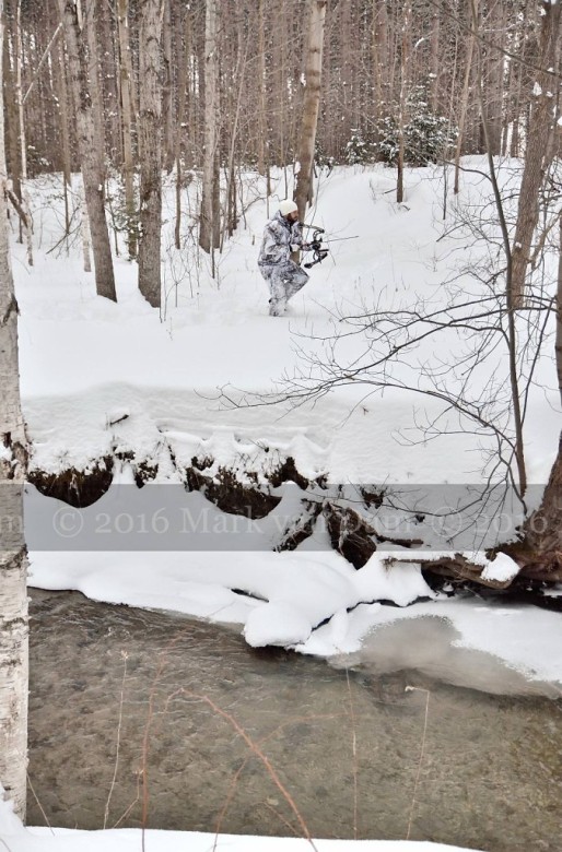 compound bow hunting photos winter A035