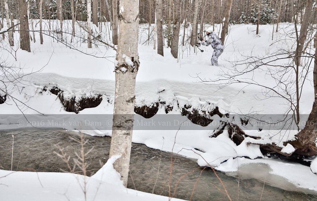 compound bow hunting photos winter A045