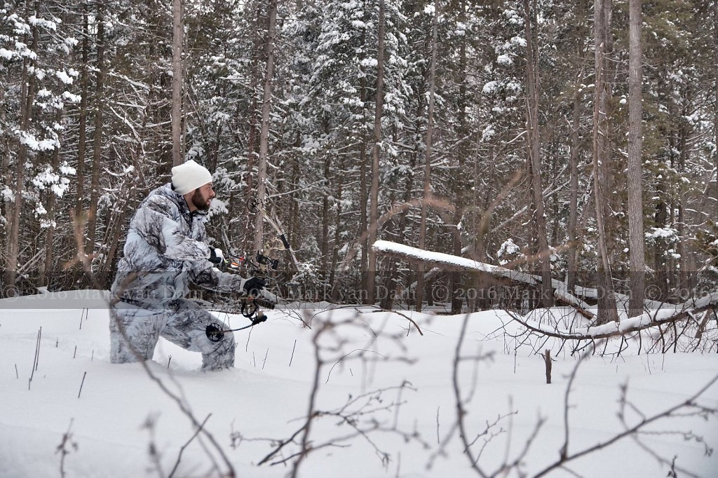 compound bow hunting photos winter A120