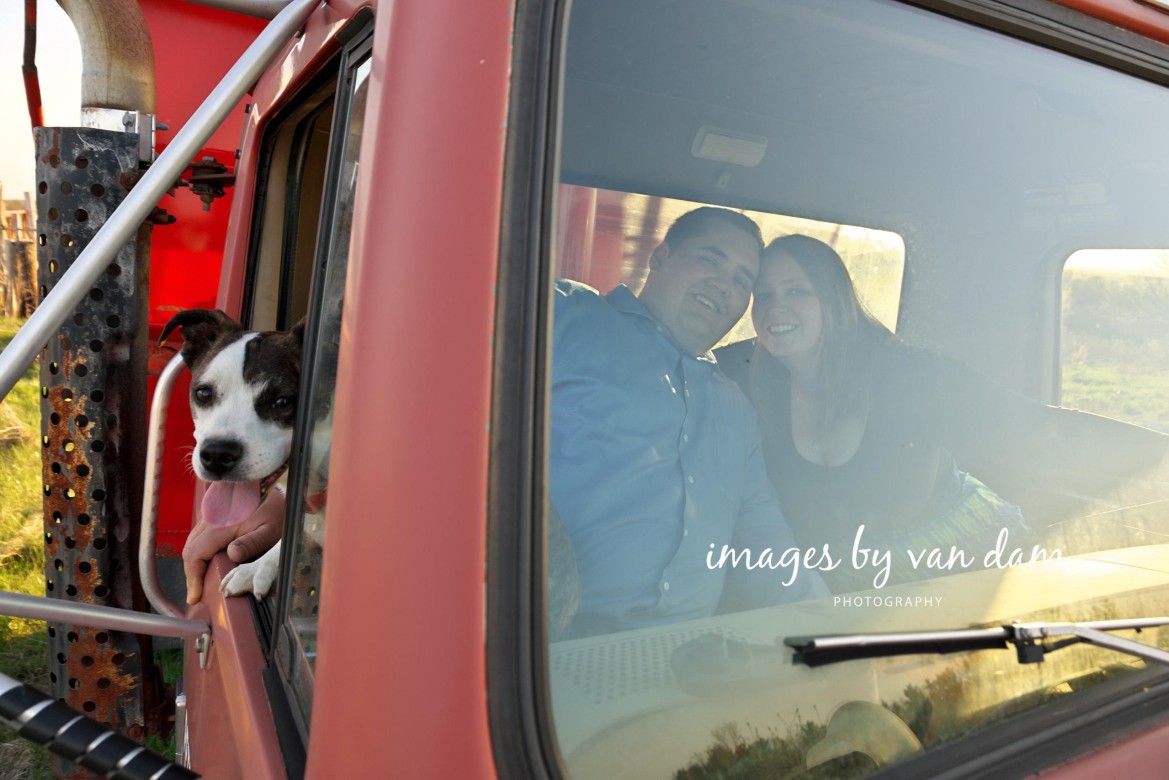 With Tucker and Whiskey: Late Evening Engagement Session in Keene, Ontario