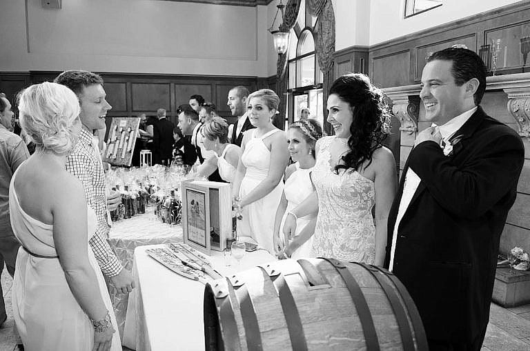 Receiving line at royal ambassador wedding