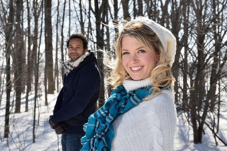 collingwood winter engagement photo