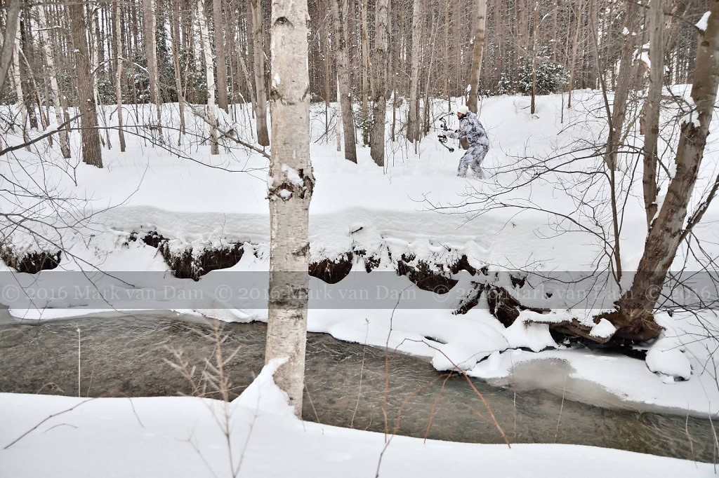 compound bow hunting photos winter A041