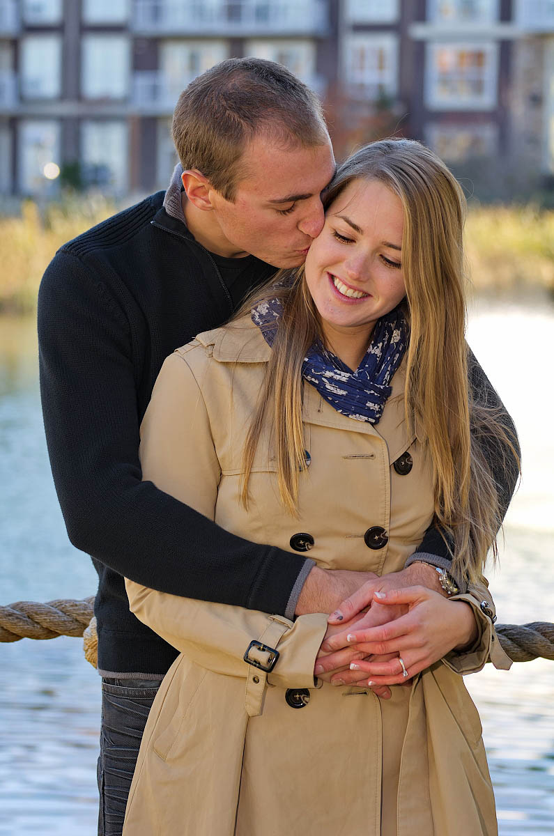 Blue mountain photographer fall engagement session in Collingwood at Blue Mountain Village