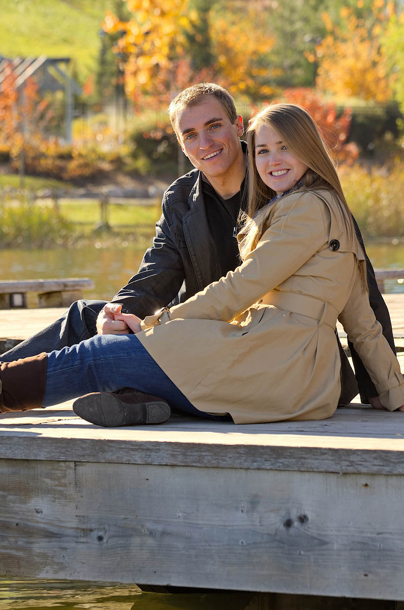 Blue mountain photographer fall engagement session in Collingwood at Blue Mountain Village