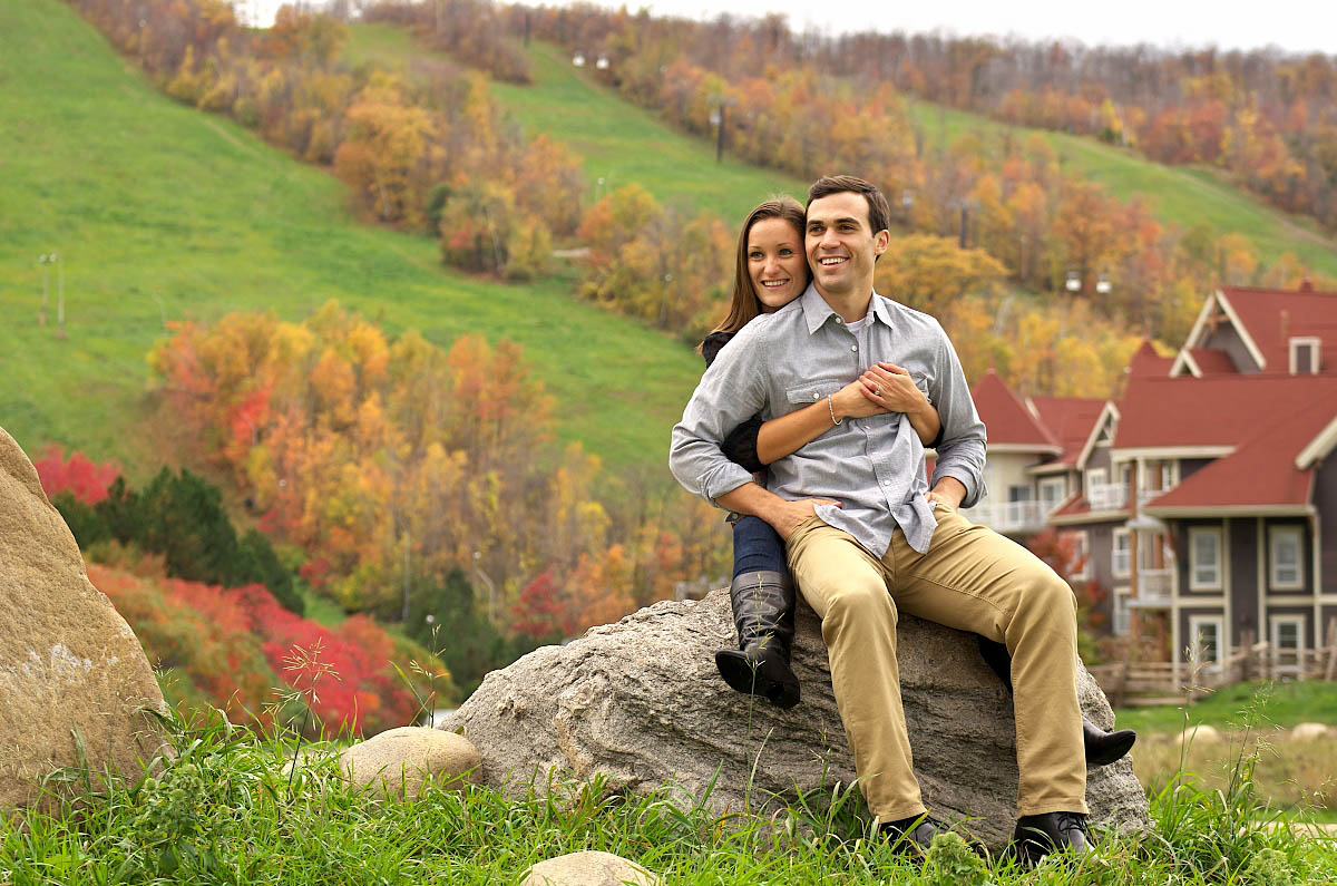 blue mountain village photographer collingwood photographer blue mountain engagement fall