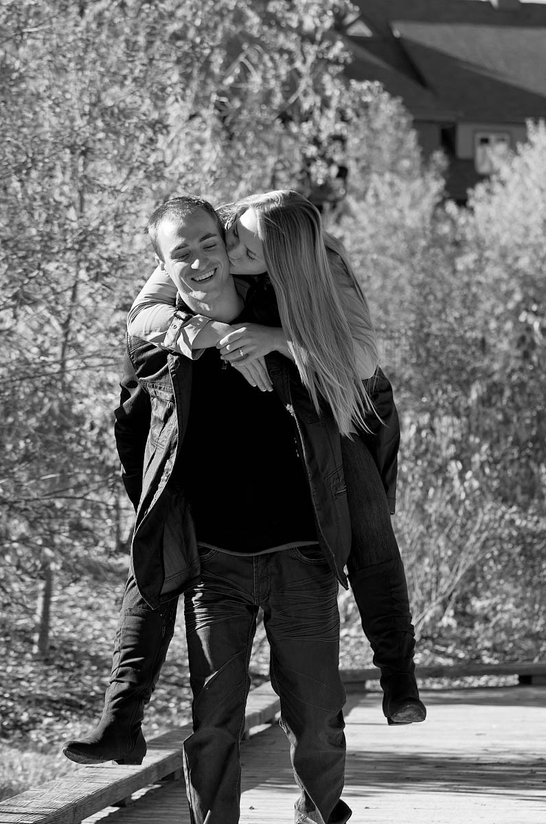 Blue mountain photographer fall engagement session in Collingwood at Blue Mountain Village