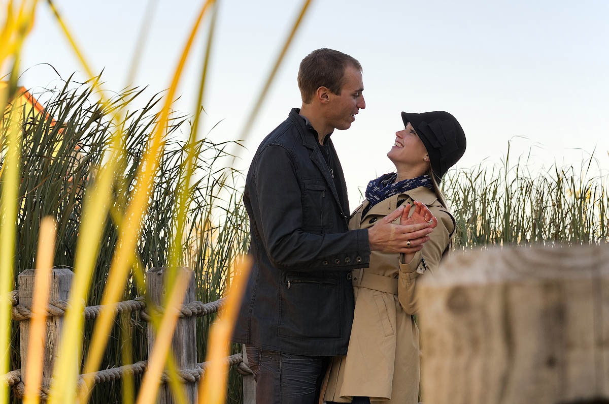 Blue mountain photographer fall engagement session in Collingwood at Blue Mountain Village