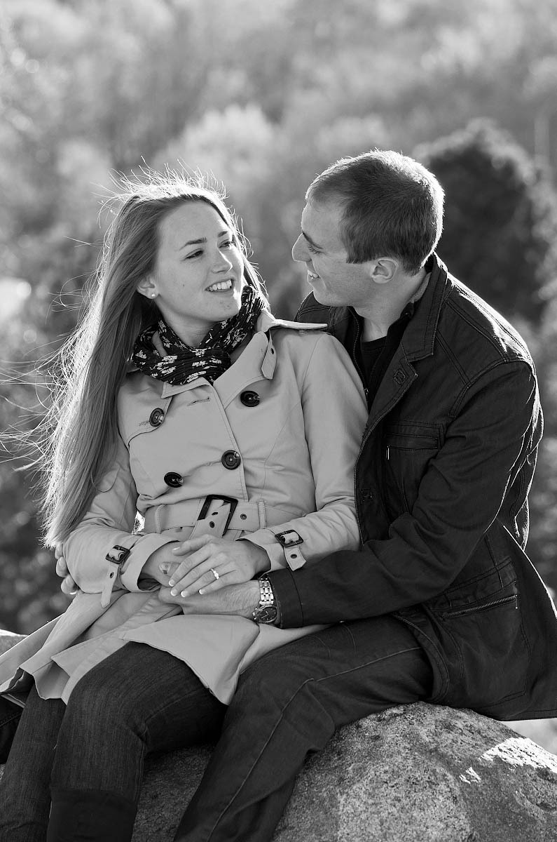 Blue mountain photographer fall engagement session in Collingwood at Blue Mountain Village