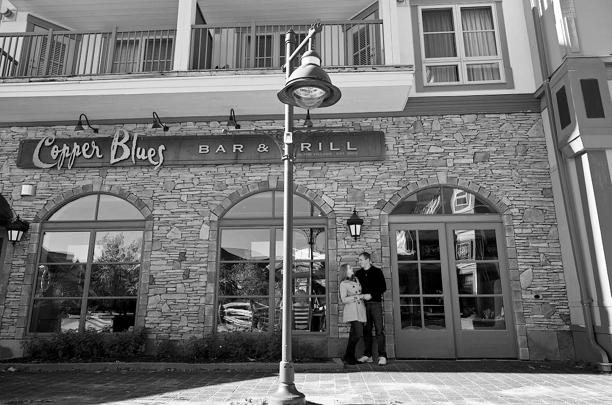 Blue mountain photographer fall engagement session in Collingwood at Blue Mountain Village