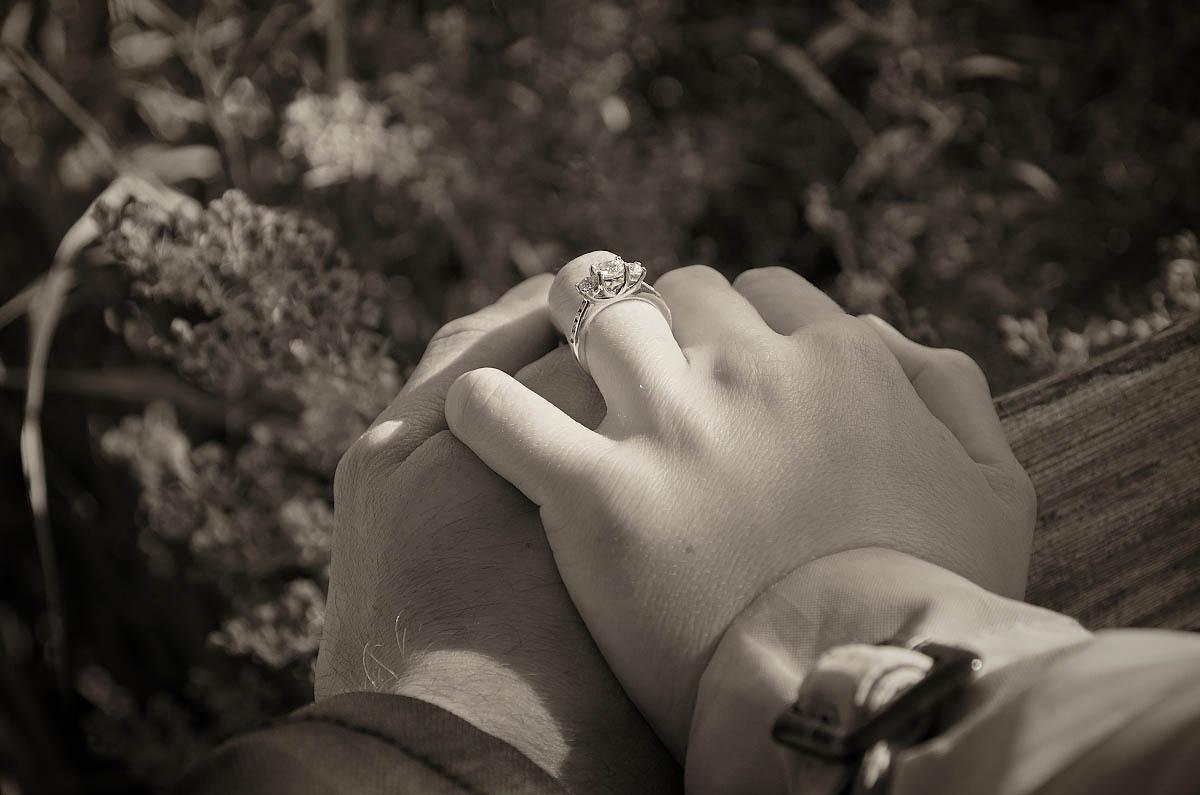 Blue mountain photographer fall engagement session in Collingwood at Blue Mountain Village
