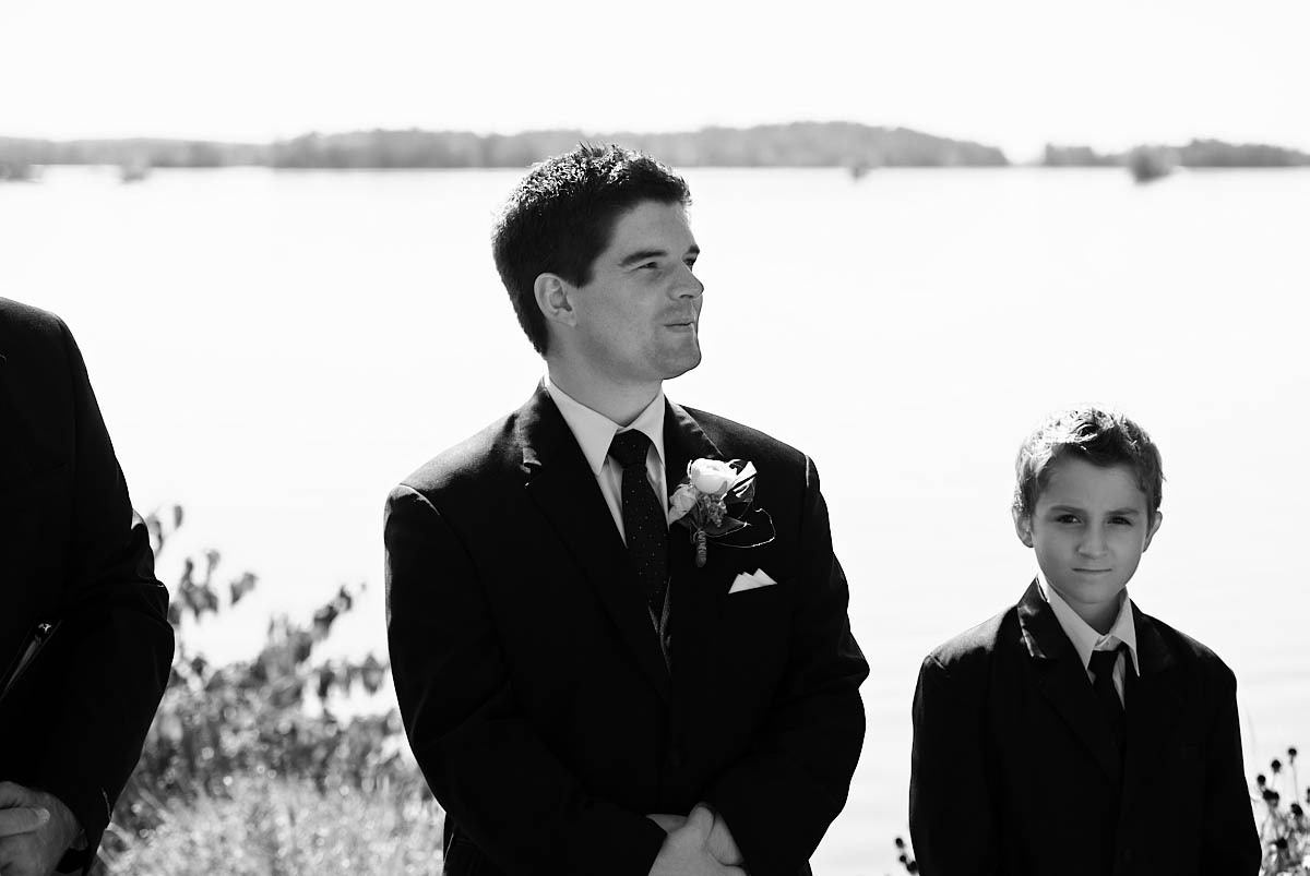 waterfront wedding ceremony at viamede resort wedding