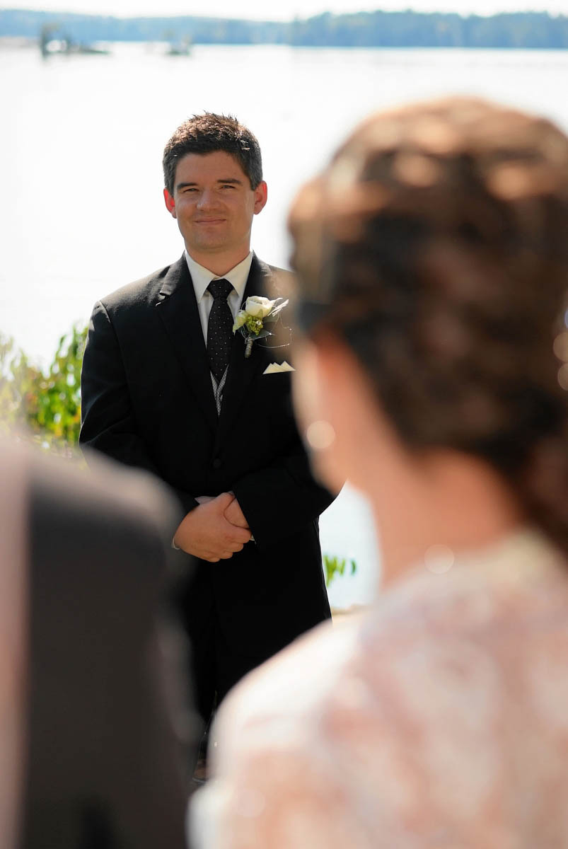 waterfront wedding ceremony at viamede resort wedding