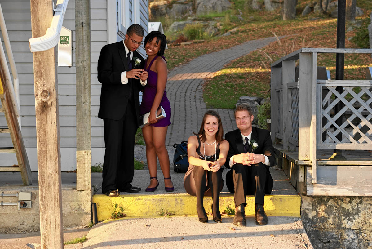 wedding party on dock at viamede resort wedding