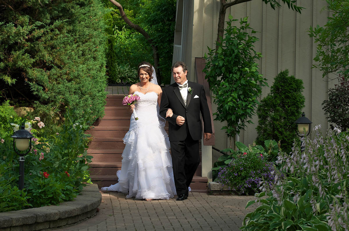 bride walking down aisle nottawasaga