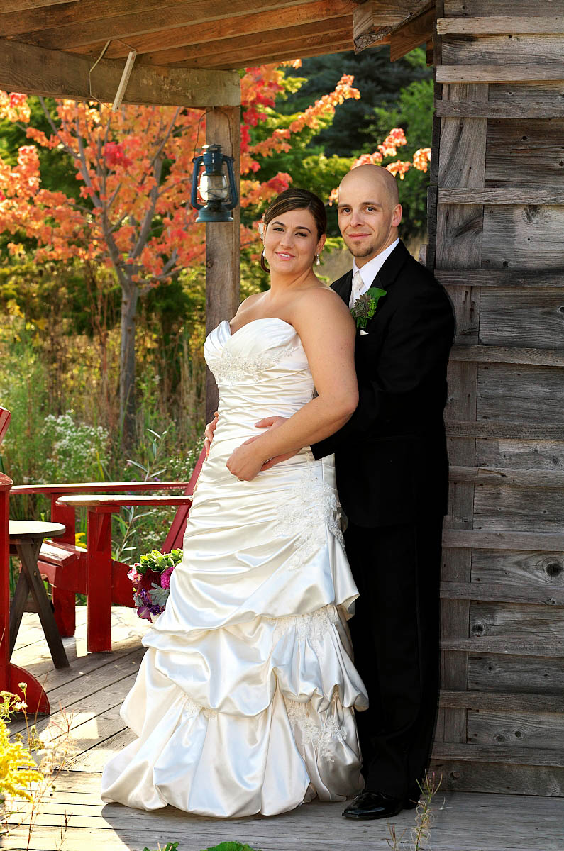 couple by fishing shack at belcroft