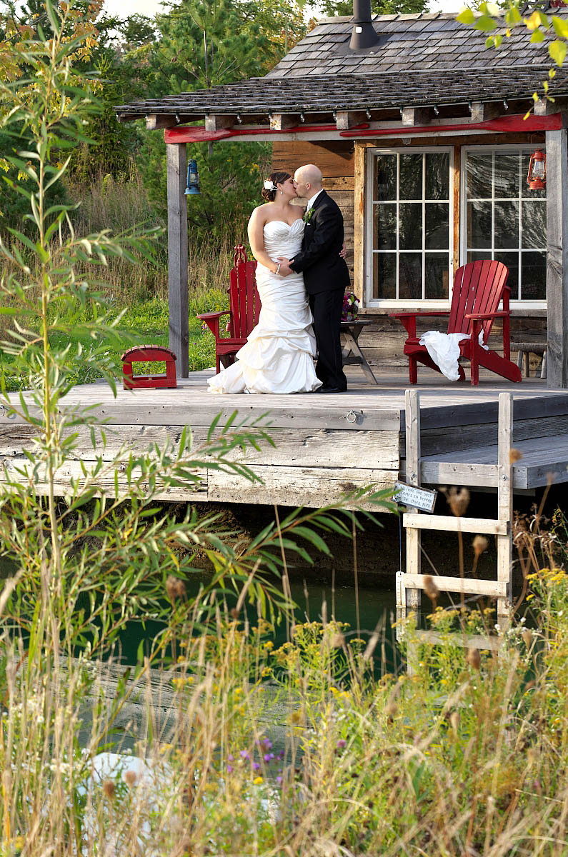 kiss on the shack deck at belcroft