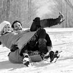 couple snow tubes on bruce trail