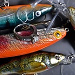 engagement ring on fishing lure