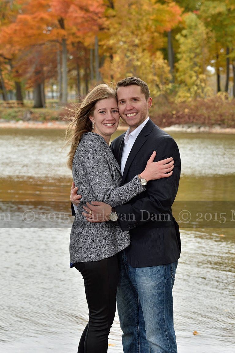 Orillia engagement photography session at Tudhope Park in Orilllia in fall