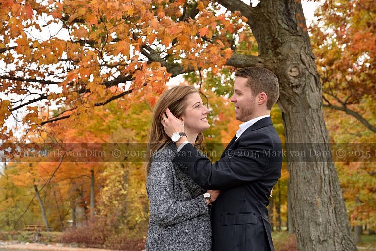 Orillia engagement photography session at Tudhope Park in Orilllia in fall