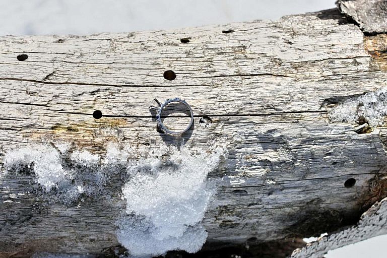 Wasaga beach photographer winter engagement session at Wasaga Beach provincial Park