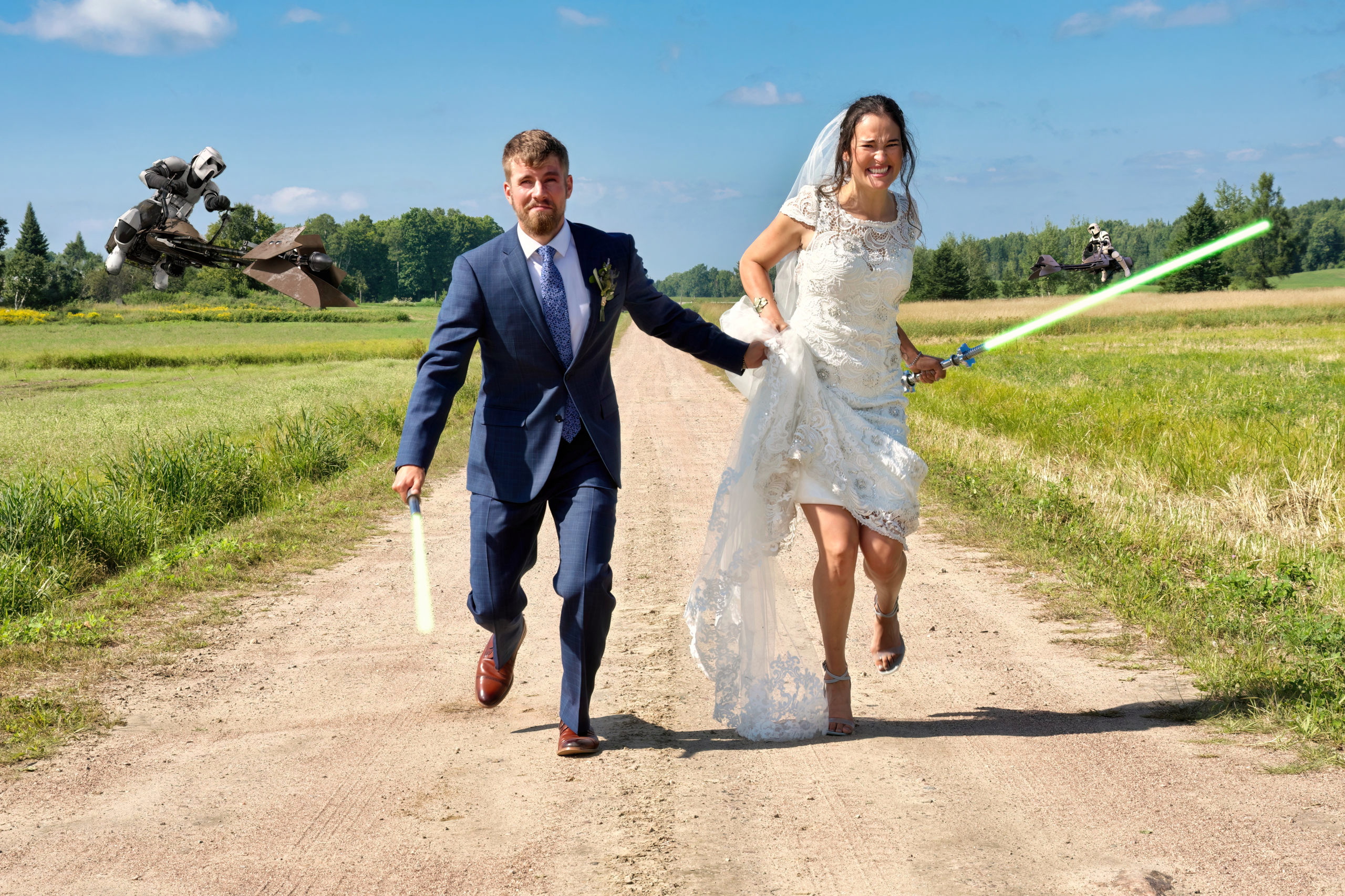 Star Wars wedding image created in Photoshop